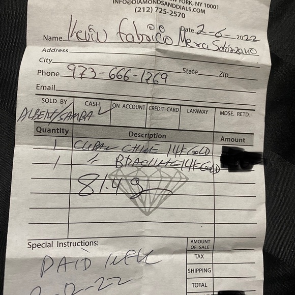 Cuban chain link and bracelet 81.4 both   61.4 the chain and 20. The bracelet - Picture 3 of 5